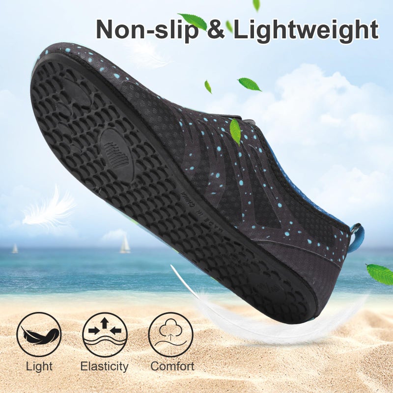 BARERUN Women's Men's Quick Drying Aqua Water Shoes Blue 6.5-7.5 M US Women - Image 5